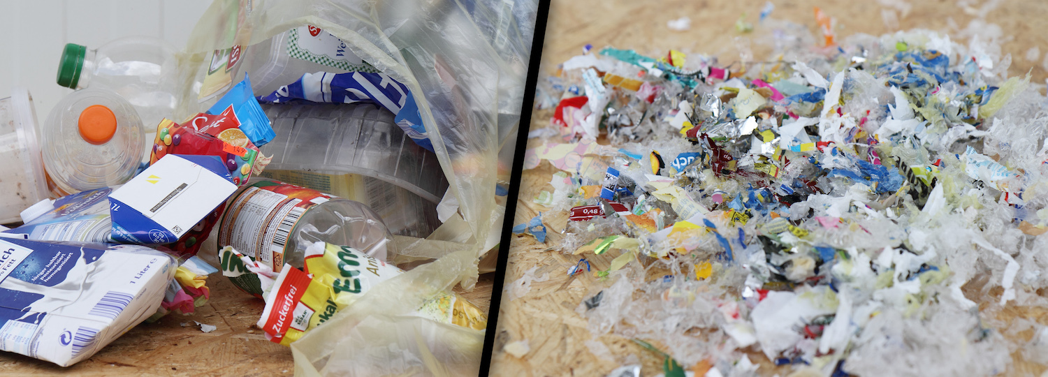 Before after trash inorgainc waste
