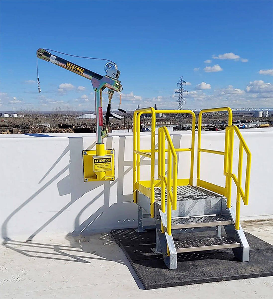 Tele pro davit rooftop davit safety system copy