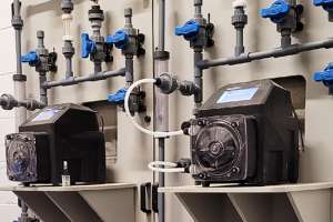 Wall Mount Skid Photo Blue White