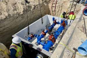 Connecting pre engineered valve station to distribution line