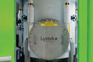 Lystek Mobile Unit reactor through entry door