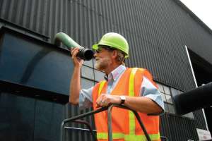 Bob bowker sniffing a hose