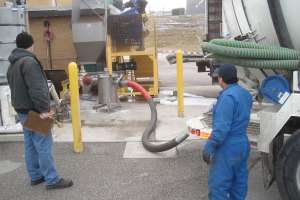 Grease recieving station