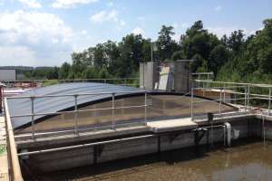 Gti tank cover at north carolina wwtp